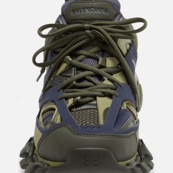 BALENCIAGA Track Sneaker Color: Khaki & Dark Grey Size: 12 - Picture 4 of 10